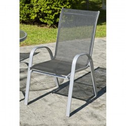 Sillon de jardin apilable seul 3 hevea plata