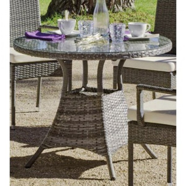 Mesa jardin rattan Mali 90 hevea