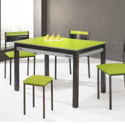 Mesa de cocina extensible con cajón cubertero