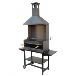 Barbacoa chimenea con ruedas 61x40cm Imex El Zorro