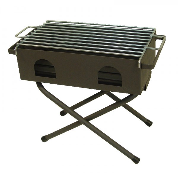 Barbacoa plegable con parrilla cincada 53X25cm