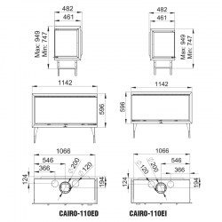 Insertable de leña Cairo 110 de Bronpi