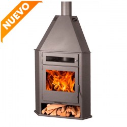 Chimenea de rincón con horno R8 de Juan Panadero