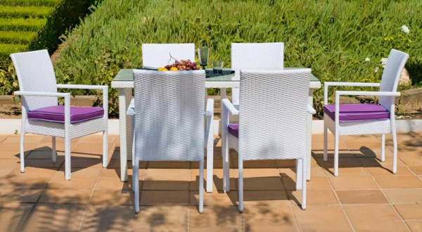 astorga emir hevea set de jardin huitex blanco