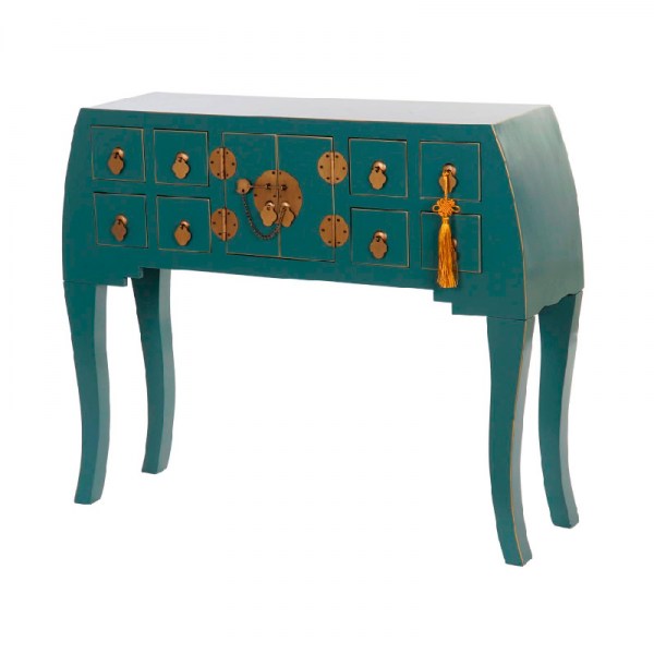 consola oriental turquesa modelo jade MB-166485