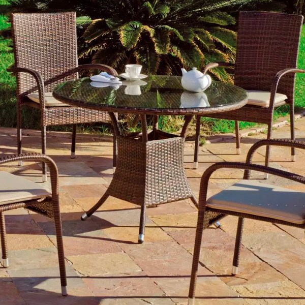 mesa jardin bergamo 90 hevea