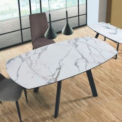 Mesa de comedor ovalada extensible Redox Top 4 Ibiza