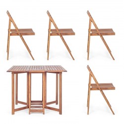 set de mesa y sillas de jardin de madera noemi de bizzotto