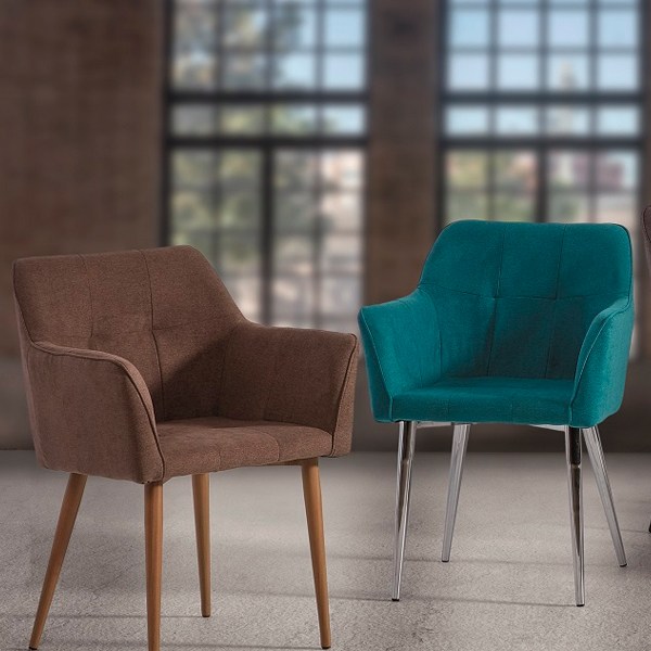 ▷ Sillón de comedor tapizado en tela brido o áfrica modelo Tango de Seres 