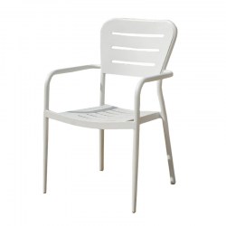 sillón jardín aluminio blanco andros 3 hevea