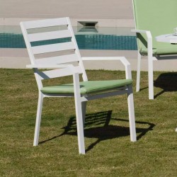 sillon de jardin en aluminio caravel 3 de hevea