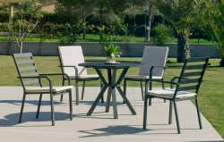 sillon de jardin en aluminio caravel 3 de hevea