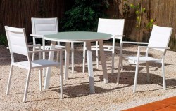 sillon de jardin en aluminio milos 3 de hevea