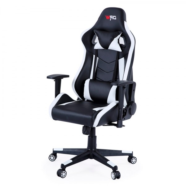 Sillón Gaming giratorio Gamer Pro blanco/negro