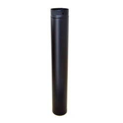 Tubo 15cm negro para estufas o chimeneas